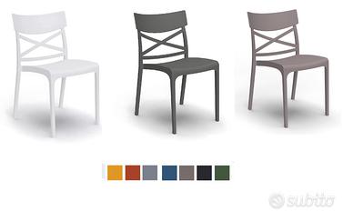 Sedia croix cross polipropilene casa bar locali