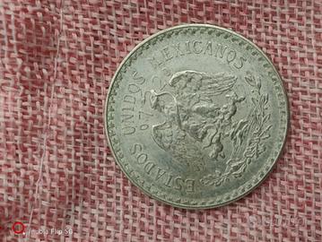 moneta messicana un peso in argento 