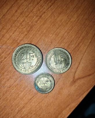 3 monete rare Monaco 1924