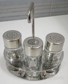 6 Set Sale/Pepe/Stuzzicadenti – Vetro & Acciaio