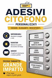 Targhette citofono adesive resistenti
