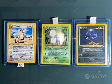 Lotto 3 carte pokemon Neo Genesis