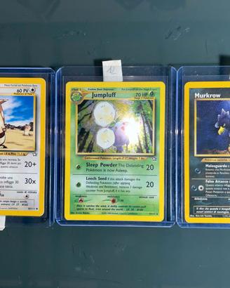 Lotto 3 carte pokemon Neo Genesis