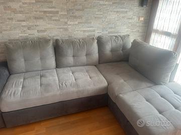 Divanoletto 3 posti chaise longue con contenitore