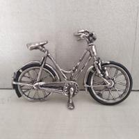 Bicicletta Miniatura Argento 800 Anni 70