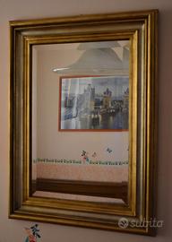 Specchio vintage molato con cornice
