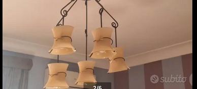 lampadario lipparini con due lumi