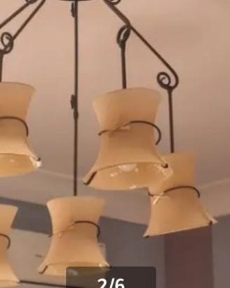 lampadario lipparini con due lumi