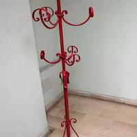 Attaccapanni vintage in ferro pieno – rosso