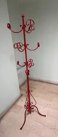 Attaccapanni vintage in ferro pieno – rosso