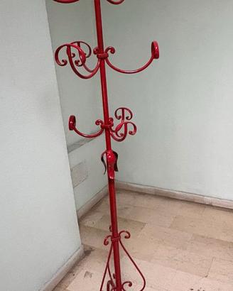 Attaccapanni vintage in ferro pieno – rosso
