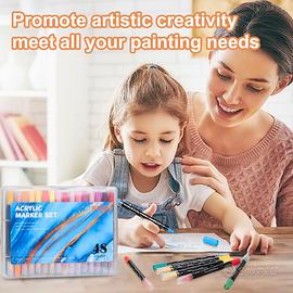 48 pennarelli acrilici a doppia punta