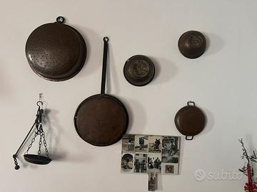 Pentole rame e oggetti epoca