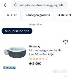 IDROMASSAGGIO DA ESTERNO BESTWAY LAY Z SPA 6 POSTI