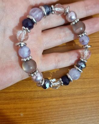 Bracciale artigianale lilla