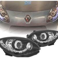 FARI PER RENAULT TWINGO 07-11 LUCE DIURNA LED NERO