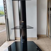 Carrello porta TV nero - 76x50x128 cm