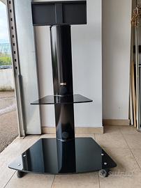 Carrello porta TV nero - 76x50x128 cm