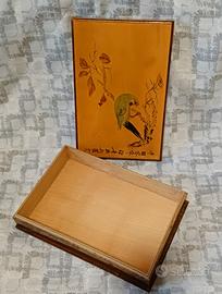 scatola organizer in legno vintage 