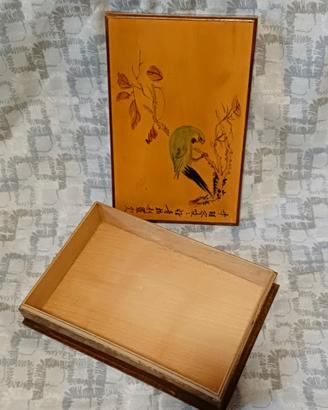 scatola organizer in legno vintage 