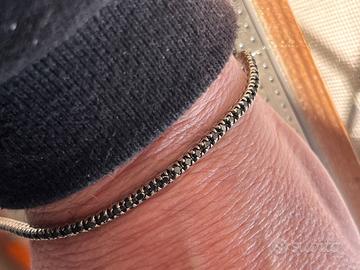 Bracciale tennis diamanti neri