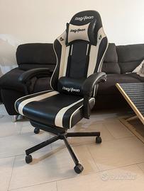 Sedia Gaming RagAon Nera e Bianca
