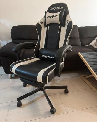 Sedia Gaming RagAon Nera e Bianca