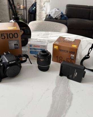 NIKON D5100 + obbiettivo 18-55 + filtro uv + borsa