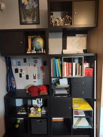 libreria scaffali e scrivania Ikea