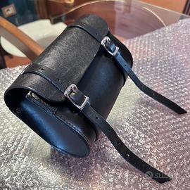Tool Roll Bag vera pelle moto custom chopper bobbe