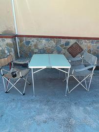Tavolo  sedie da campeggio