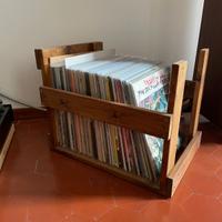 Cassetta porta dischi vinile in legno