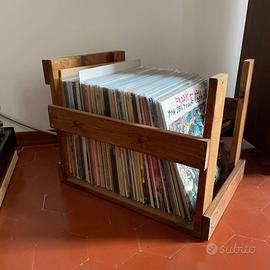 Cassetta porta dischi vinile in legno