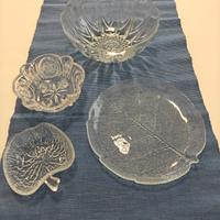 set ciotole e piatto vetro