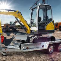 Carrello rimorchio Ragno Miniescavatore Piattaform