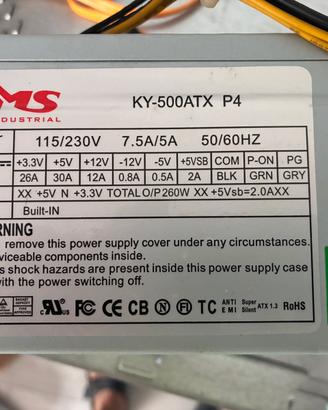 Alimentatore atx per pc