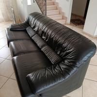 salotto in vitello nero