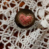 Spilla con cuore rosa