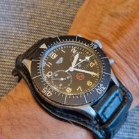 Heuer Bund chrono militare Fly-Back permuto