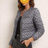 Piumino corto a pois