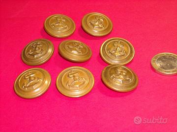 Antichi bottoni cappotto Regia Marina WW2 (8pz)