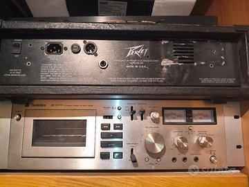 Technics RS-676A con Cabinet + Amplificatore Rack