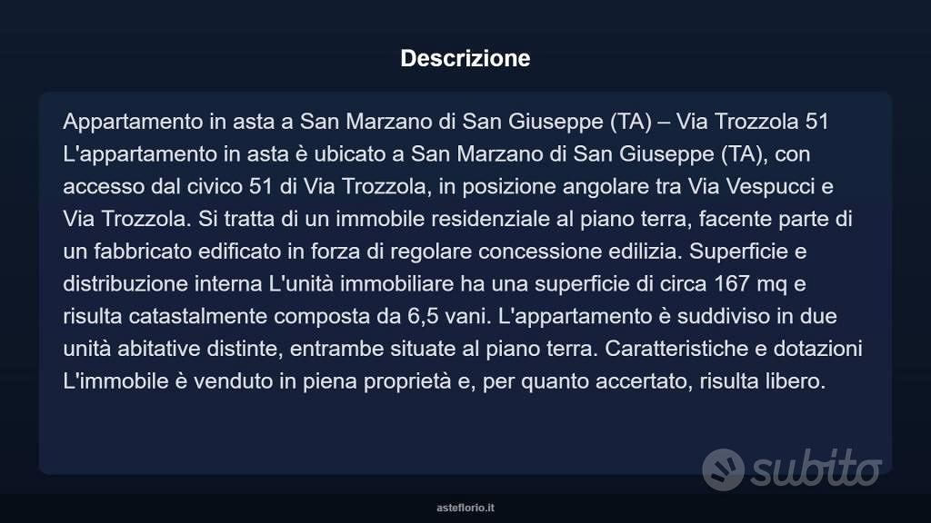 Appartamento – San Marzano di San Giuseppe, Taranto - Vista 3