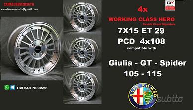 Cerchi 7X15 15 POLLICI Alfa Romeo GT Giulia Spider