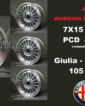 Cerchi 7X15 15 POLLICI Alfa Romeo GT Giulia Spider
