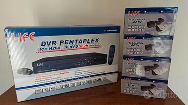 KIT Videosorveglianza LIFE DVR 4 Canali H264