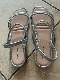 Sandali argento bambina  36