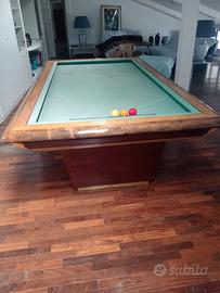 Biliardo professionale in legno massello con piano