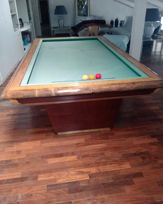 Biliardo professionale in legno massello con piano