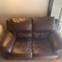 Divano pelle marrone